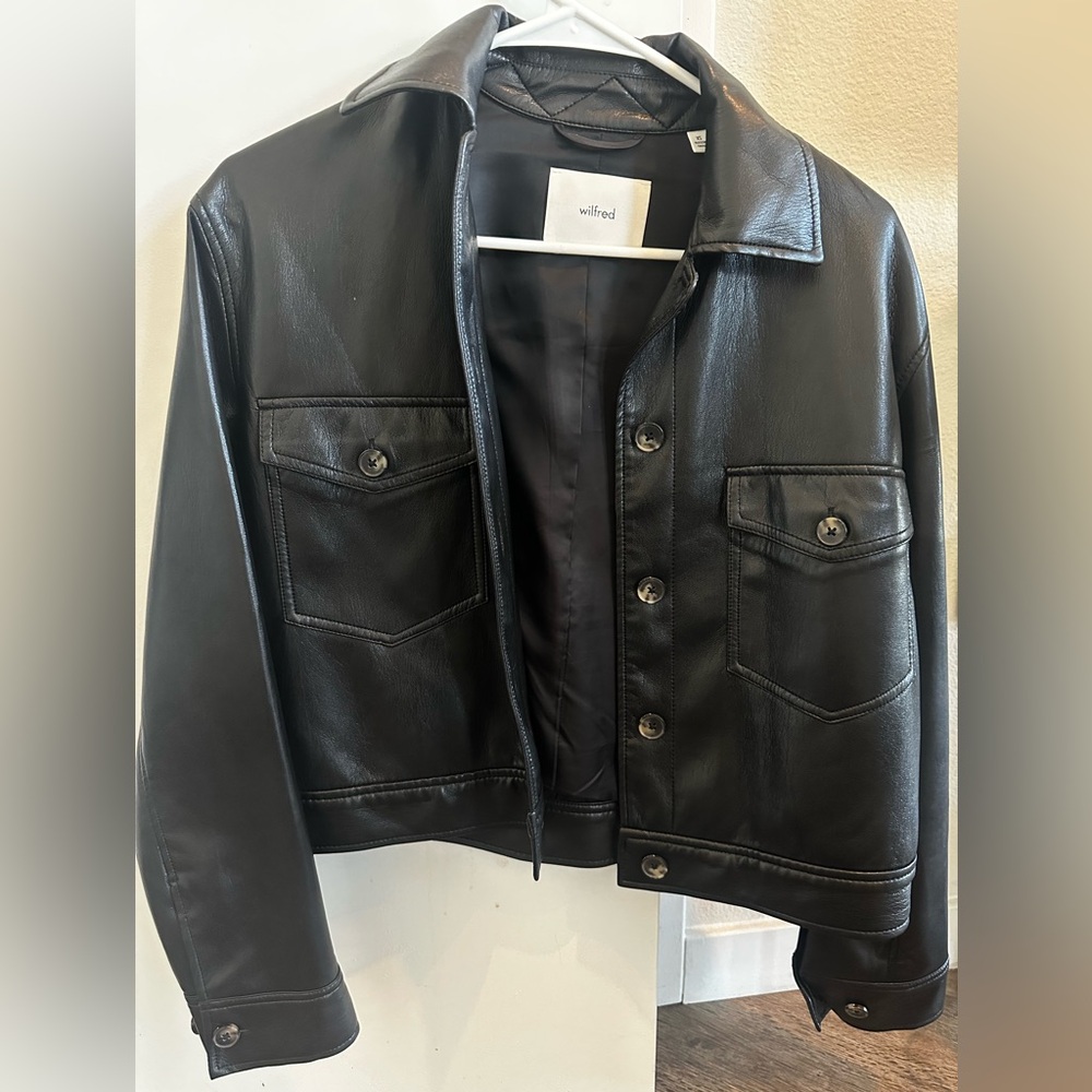 Aritzia Wilfred leather jacket
